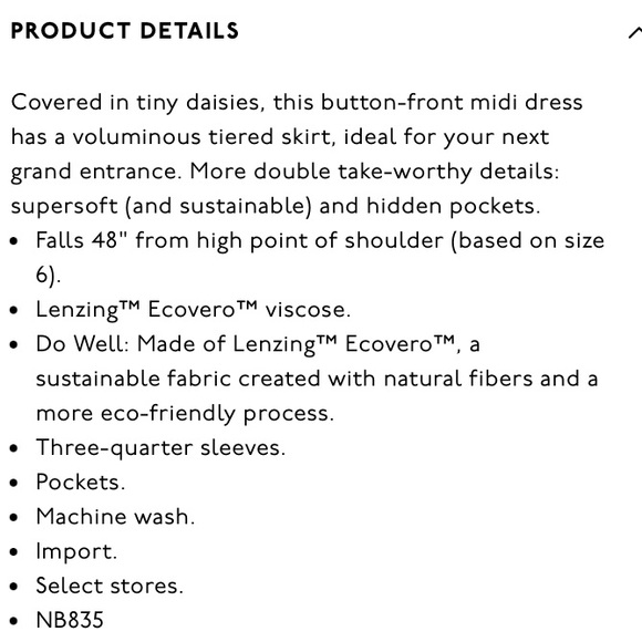 Madewell V-neck Tiered Button-front MIDI Dress in Daisies Forever - Picture 6 of 8